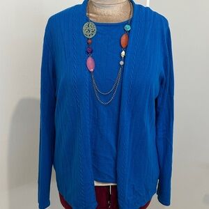 Sag Harbor 2 in 1 Sweater / Cardigan |Size XL